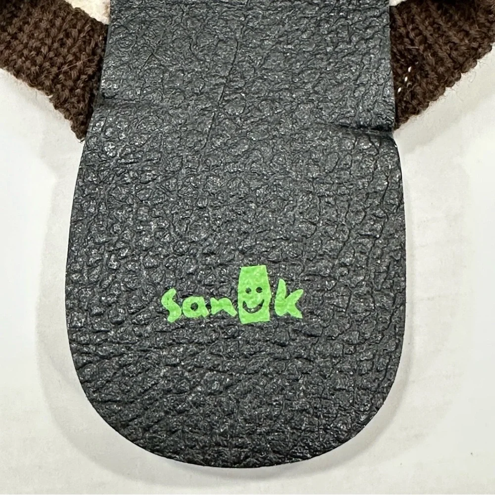 NEW Sanuk Bee Knee Funk Slippers Brown Blanket Pattern Men’s Size 9